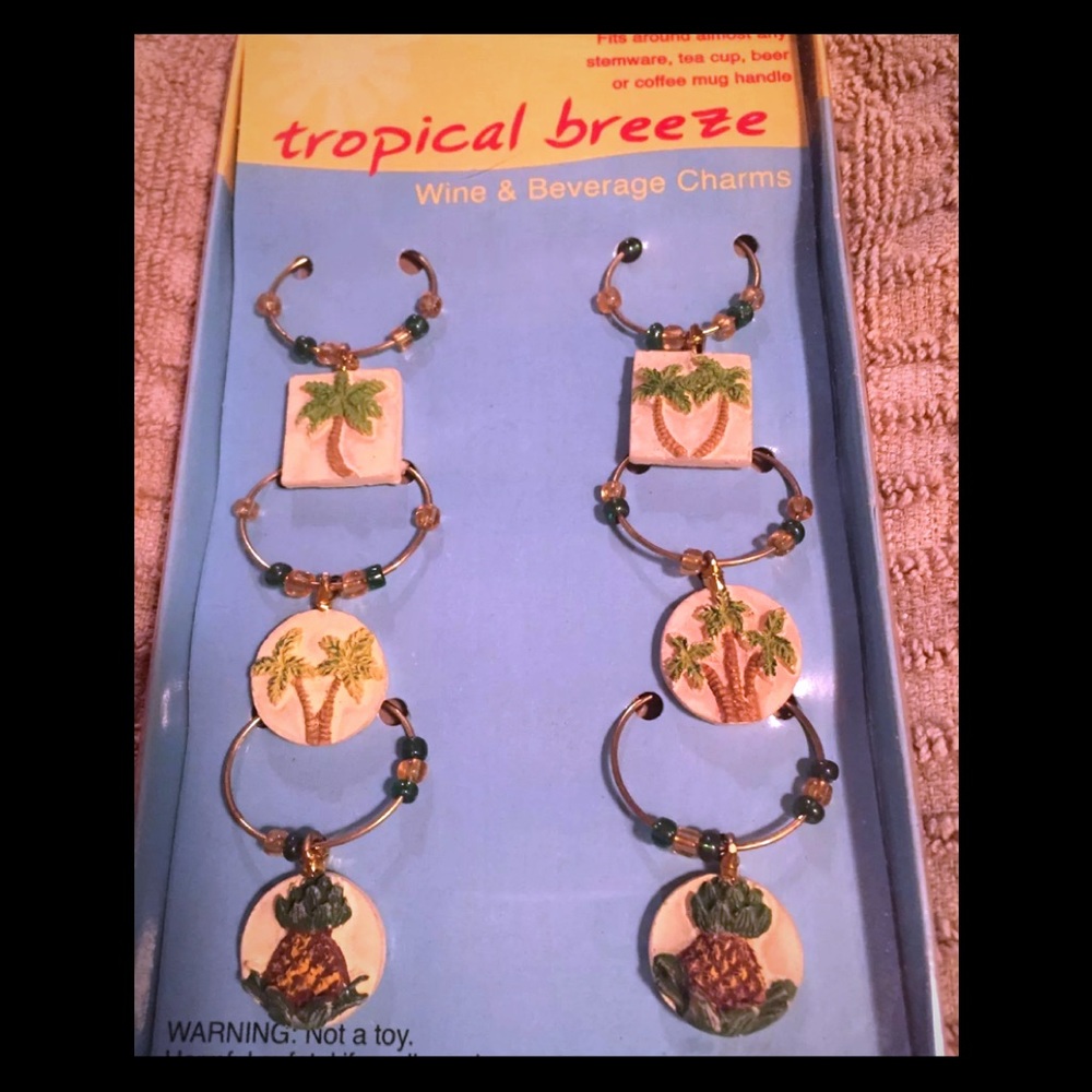 Set of 6 Wine 🍷 & Beverage Glass Charms